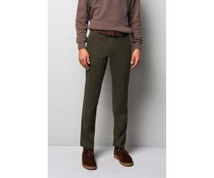Chinos MEYER "M5.Chino", Herren, Gr. 38, Länge 30, grün, 98% Baumwolle, 2% Elasthan, unifarben, regular fit lang, Hosen, Gefertigt aus BIO-Baumwolle (61546913-38) grün