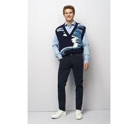 Chinos MEYER "M5 Five Pocket", Herren, Gr. 38, Länge 34, dunkelblau, 89% Baumwolle;8% Elastomultiester;3% Elasthan, unifarben, regular fit lang, Hosen (71683249-38) dunkelblau