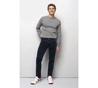 Chinos MEYER "M5 Five Pocket", Herren, Gr. 36, Länge 32, dunkelblau, 98% Baumwolle, 2% Elasthan, unifarben, regular fit knöchelfrei, Hosen, aus Casual Cord (40483737-36) dunkelblau