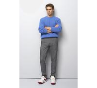 Chinos MEYER "M5 Move", Herren, Gr. 38, Länge 30, grau, 50% Baumwolle, 32% Polyester, 15% Viskose, 3% Elasthan, unifarben, regular fit lang, Hosen, M5 Move im Wool-Look (20018409-38) grau