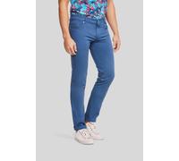 Chinos MEYER "M5 Slim", Herren, Gr. 36, Länge 34, blau, 96% Baumwolle, 4% Elasthan, unifarben, slim fit lang, Hosen, Pima Cotton Super Stretch, M5 Serie (97216462-36) blau