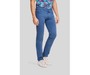 Chinos MEYER "M5 Slim", Herren, Gr. 36, Länge 34, blau, 96% Baumwolle, 4% Elasthan, unifarben, slim fit lang, Hosen, Pima Cotton Super Stretch, M5 Serie (97216462-36) blau