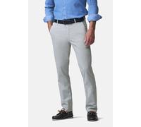 Chinos MEYER "New York 1-5074", Herren, Gr. 50, Normalgrößen, hellgrau, 98% Baumwolle, 2% Elasthan, unifarben, regular fit lang, Hosen, in Regular-Fit (38937859-50) hellgrau