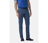Chinos MEYER "New York 1-5074", Herren, Gr. 50, Normalgrößen, jeansblau, 98% Baumwolle, 2% Elasthan, unifarben, regular fit lang, Hosen, in Regular-Fit (32254661-50) jeansblau