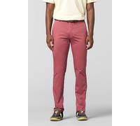 Chinos MEYER "NEW YORK Art.1-8130", Herren, Gr. 28, Normalgrößen, melone, 90% Baumwolle, 7% Kapok, 3% Elasthan, unifarben, regular fit lang, Hosen, mit buntgewebtem Innenfutter (68693747-28) melone