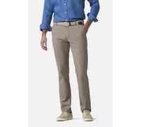 Chinos MEYER "Oslo 1-5081", Herren, Gr. 50, Normalgrößen, sand, 64% Baumwolle, 32% Lyocell, 4% Elasthan, unifarben, regular fit lang, Hosen, mit bundgewebtem Innenfutter (65046805-50) sand
