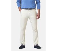 Chinos MEYER "Oslo 1-5081", Herren, Gr. 60, Normalgrößen, beige, 64% Baumwolle, 32% Lyocell, 4% Elasthan, unifarben, regular fit lang, Hosen, mit bundgewebtem Innenfutter (84155803-60) beige