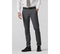 Chinos MEYER "Oslo", Herren, Gr. 29, Normalgrößen, grau (mittelgrau), 53% Polyester, 44% Wolle, 3% Elasthan, unifarben, figurumspielend lang, Hosen, mit Spezial-Dehnbund (44876536-29) mittelgrau