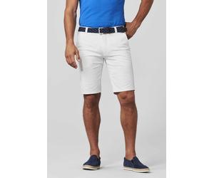 Chinos MEYER "PALMA", Herren, Gr. 30, Normalgrößen, weiß, 97% Baumwolle, 3% Elasthan, unifarben, regular fit kniefrei, Hosen, mit französischen Einschubtaschen (98752139-30) weiß