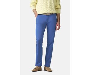 Chinos MEYER "Paris 1-5073", Herren, Gr. 28, Normalgrößen, royalblau, 98% Baumwolle, 2% Elasthan, unifarben, regular fit lang, Hosen, mit buntem Innenfutter (58626430-28) royalblau