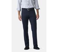 Chinos MEYER "Paris 1-5073", Herren, Gr. 31, Normalgrößen, marine, 98% Baumwolle, 2% Elasthan, unifarben, regular fit lang, Hosen, mit buntem Innenfutter (49568960-31) marine