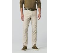 Chinos MEYER "Roma 1-3020", Herren, Gr. 58, Normalgrößen, beige, 53% Leinen, 45% Baumwolle, 2% Elasthan, unifarben, regular fit lang, Hosen, mit buntgewebtem Innenfutter (10188550-58) beige