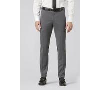 Chinos MEYER "Roma 9-303", Herren, Gr. 24, Normalgrößen, mittelgrau, 54% Polyester, 44% Wolle, 2% Elasthan, unifarben, regular fit lang, Hosen, aus Gabardine-Wolle (21251645-24) mittelgrau