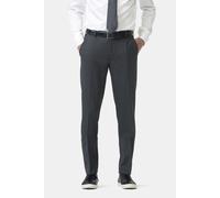 Chinos MEYER "Roma 9-303", Herren, Gr. 25, Normalgrößen, dunkelgrau, 54% Polyester, 44% Wolle, 2% Elasthan, unifarben, regular fit lang, Hosen, aus Gabardine-Wolle (77621458-25) dunkelgrau
