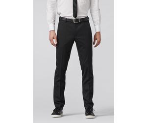 Chinos MEYER "Roma 9-303", Herren, Gr. 26, Normalgrößen, schwarz, 54% Polyester, 44% Wolle, 2% Elasthan, unifarben, regular fit lang, Hosen, aus Gabardine-Wolle (67343017-26) schwarz