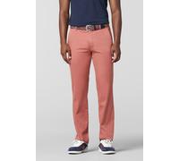 Chinos MEYER "ROMA Art.1-5070", Herren, Gr. 30, Normalgrößen, rot (melone), 96% Baumwolle, 4% Elasthan, unifarben, regular fit lang, Hosen, mit buntgewebtem Innenfutter (68341703-30) melone