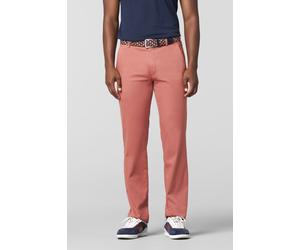 Chinos MEYER "ROMA Art.1-5070", Herren, Gr. 38, Länge 30, rot (melone), 96% Baumwolle, 4% Elasthan, unifarben, regular fit lang, Hosen, mit buntgewebtem Innenfutter (83563433-38) melone