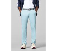 Chinos MEYER "ROMA Art.1-5070", Herren, Gr. 56, Normalgrößen, blau (aqua), 96% Baumwolle, 4% Elasthan, unifarben, regular fit lang, Hosen, mit buntgewebtem Innenfutter (39315102-56) aqua