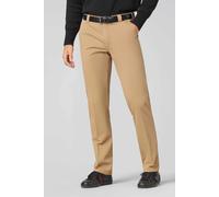 Chinos MEYER "Roma", Herren, Gr. 102, Untersetzt- und Schlankgrößen, braun (camel), 98% Baumwolle, 2% Elasthan, unifarben, regular fit lang, Hosen, mit Stretch-Dehnbund (59955512-102) camel