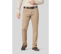Chinos MEYER "Roma", Herren, Gr. 26, Normalgrößen, beige, 98% Baumwolle.2% Elasthan, unifarben, regular fit lang, Hosen, mit Stretch-Dehnbund (92731148-26) beige