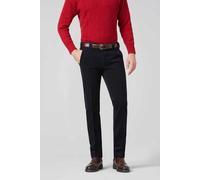 Chinos MEYER "Roma", Herren, Gr. 26, Normalgrößen, blau (marine), 55% Polyester;42% Schurwolle;3% Elasthan, unifarben, regular fit lang, Hosen, mit Stretch-Dehnbund (45393717-26) marine
