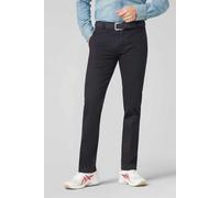 Chinos MEYER "Roma", Herren, Gr. 28, Normalgrößen, blau (marine), 98% Baumwolle, 2% Elasthan, unifarben, regular fit lang, Hosen, mit Stretch-Dehnbund (59487115-28) marine