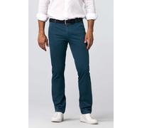 Chinos MEYER "ROMA", Herren, Gr. 32, Länge 32, blau, 96% Baumwolle, 4% Elasthan, unifarben, regular fit lang, Hosen, aus Bio-Baumwolle (99602554-32) blau