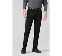 Chinos MEYER "Roma", Herren, Gr. 36, Länge 34, schwarz, 97% Baumwolle, 3% Elasthan, unifarben, figurumspielend lang, Hosen, mit Stretch-Dehnbund aus weicher Baumwollmischung (52529810-36) schwarz