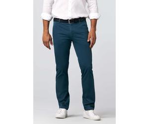Chinos MEYER "ROMA", Herren, Gr. 40, Länge 32, blau, 96% Baumwolle, 4% Elasthan, unifarben, regular fit lang, Hosen, aus Bio-Baumwolle (99602554-40) blau