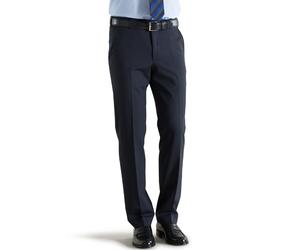Chinos MEYER "Roma", Herren, Gr. 42, Länge 32, blau, 53% Polyester, 44% Wolle, 3% Elasthan, unifarben, regular fit lang, Hosen, mit Stretch-Dehnbund (10313456-42) blau