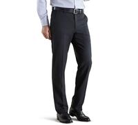 Chinos MEYER "Roma", Herren, Gr. 46, Länge 32, schwarz, 53% Polyester, 44% Wolle, 3% Elasthan, unifarben, regular fit lang, Hosen, mit Stretch-Dehnbund (43862412-46) schwarz