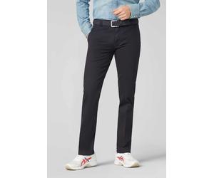 Chinos MEYER "Roma", Herren, Gr. 48, Normalgrößen, blau (marine), 98% Baumwolle, 2% Elasthan, unifarben, regular fit lang, Hosen, mit Stretch-Dehnbund (59487115-48) marine