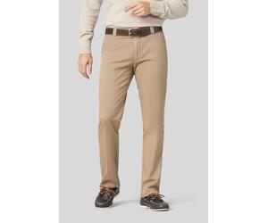 Chinos MEYER "Roma", Herren, Gr. 54, Normalgrößen, beige, 98% Baumwolle.2% Elasthan, unifarben, regular fit lang, Hosen, mit Stretch-Dehnbund (92731148-54) beige