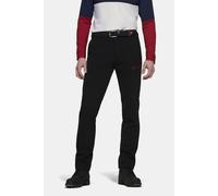 Chinos MEYER "Skye", Herren, Gr. 48, Normalgrößen, schwarz, 89% Polyamid;11% Elasthan, unifarben, slim fit lang, Hosen, mit Reißverschluss-Taschen (58091632-48) schwarz