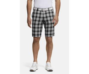 Chinos MEYER "ST. ANDREWS", Herren, Gr. 34, Länge 32, schwarz, 97% Baumwolle, 3% Elasthan, kariert, figurumspielend kniefrei, Hosen, Stretch-Dehnbund, aus der Golf Serie (56532901-34) schwarz