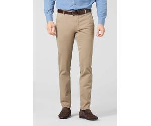 Chinos MEYER "Tokyo", Herren, Gr. 27, Normalgrößen, beige, 89% Baumwolle, 8% Elastomultiester, 3% Elasthan, unifarben, regular fit lang, Hosen, mit Hemdenstopper (90177801-27) beige