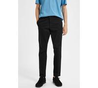 Chinos SELECTED "SLH175-SLIM NEW MILES FLEX PANT NOOS", Jungen, Gr. 36, Länge 32, schwarz, Web, Obermaterial: 91% Baumwolle, 6% Polyester, 3% Elasthan, unifarben, slim fit lang, Hosen (67775301-36) sc