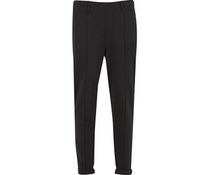 Chinos URBAN CLASSICS "Urban Classics Cropped Interlock Jogg Chino", Herren, Gr. L, US-Größen, schwarz, 60% Baumwolle, 40% Polyester, unifarben, normal, Hosen (14732921-L) schwarz