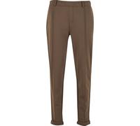 Chinos URBAN CLASSICS "Urban Classics Cropped Interlock Jogg Chino", Herren, Gr. S, US-Größen, chalkbraun, 60% Baumwolle, 40% Polyester, unifarben, normal, Hosen (36484346-S) chalkbraun