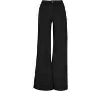 Urban Classics Ladies High Waist Wide Leg Chino Pants in Gr. 33 in Schwarz