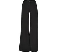 Chinos URBAN CLASSICS "Urban Classics Damen Ladies High Waist Wide Leg Chino Pants", Damen, Gr. 34, Normalgrößen, schwarz, 98% Baumwolle, 2% Elasthan, unifarben, loose fit, Hosen (72387420-34) schwarz