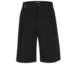 Chinoshorts 2Y STUDIOS "2Y Studios Renzo Loose Smart Shorts", Herren, Gr. 33, Normalgrößen, schwarz, 65% Polyester, 32% Baumwolle, 3% Elasthan, unifarben, loose fit, Hosen Chinoshorts (34090220-33) sc