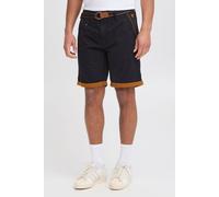 Chinoshorts BLEND "BHNeji", Herren, Gr. L, US-Größen, schwarz, Web, 100% Baumwolle, unifarben, regular fit kurz, Hosen Chinoshorts, Chino Shorts mit umgeschlagenen Hosenbeinen in Kontrastfarbe (418435