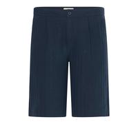 Chinoshorts BLEND "Chinoshorts BHMorgan Linen Mix Pleated", Herren, Gr. L, N-Gr, blau (salute), Obermaterial: 80% Baumwolle CO. 20% Leinen LI., Hosen Chinoshorts (60965811-L) salute