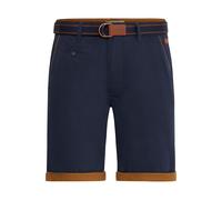 Blend Neji Herren Chino Shorts Bermuda Kurze Hose Mit Gürtel Aus 100% Baumwolle Regular Fit, Größe:L, Farbe:Navy (70230)