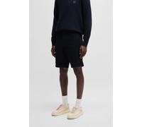 Chinoshorts BOSS ORANGE "slim Shorts", Herren, Gr. 36, N-Gr, blau (dunkelblau404), Web, Obermaterial: 97% Baumwolle, 3% Elasthan, unifarben, slim fit ca. Mitte Oberschenkel, Hosen Chinoshorts, in mode