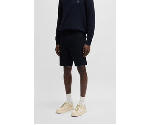 Chinoshorts BOSS ORANGE "slim Shorts", Herren, Gr. 36, N-Gr, blau (dunkelblau404), Web, Obermaterial: 97% Baumwolle, 3% Elasthan, unifarben, slim fit ca. Mitte Oberschenkel, Hosen Chinoshorts, in mode