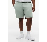 Chinoshorts "BT-DENTON 9.5 ESS TWILL-B", Herren, Gr. 44, N-Gr, minty grau, Web, Obermaterial: 97% Baumwolle, 3% Elasthan, TOMMY HILFIGER BIG & TALL, ca. Mitte Knie, Hosen Chinoshorts, Twill, slim fit,