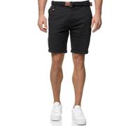 Chinoshorts INDICODE "INConor", Herren, Gr. XXL, N-Gr, schwarz, Web, Obermaterial: 98% Baumwolle, 2% Elasthan, unifarben, slim fit, Hosen Chinoshorts (64408663-XXL) schwarz