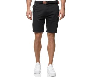 Chinoshorts INDICODE "INConor", Herren, Gr. XXL, N-Gr, schwarz, Web, Obermaterial: 98% Baumwolle, 2% Elasthan, unifarben, slim fit, Hosen Chinoshorts (64408663-XXL) schwarz